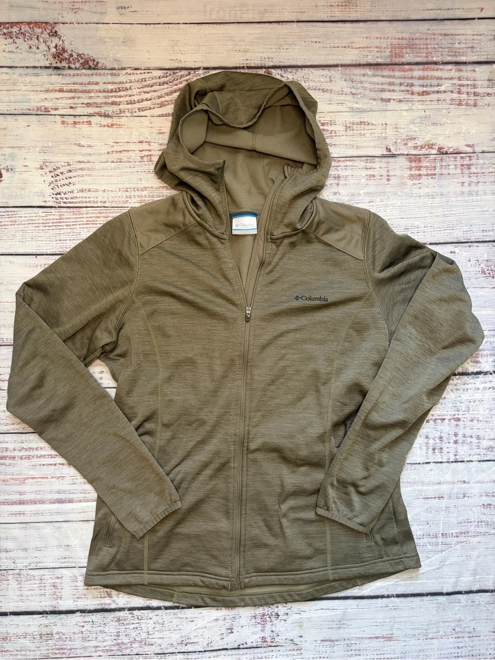 Columbia Women's Olive Green Hooded Full-Zip Utility Jacket